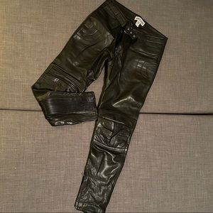 Moschino leather motorbikes pants